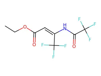 Ethyl 4,4,4-trifluoro-3-[(2,2,2-trifluoroacetyl)amino]-2-butenoate structure