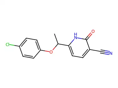 6-[1-(4-Chlorophenoxy)ethyl]-2-hydroxynicotinonitrile structure