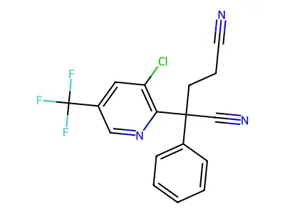 2-[3-Chloro-5-(trifluoromethyl)-2-pyridinyl]-2-phenylpentanedinitrile structure