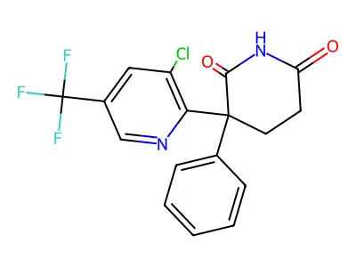 3-[3-Chloro-5-(trifluoromethyl)pyridin-2-yl]-3-phenylpiperidine-2,6-dione structure