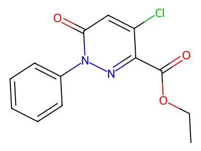 Ethyl 4-chloro-6-oxo-1-phenyl-1,6-dihydro-3-pyridazinecarboxylate structure