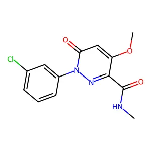 1-(3-chlorophenyl)-4-methoxy-N-methyl-6-oxo-1,6-dihydro-3-pyridazinecarboxamide structure