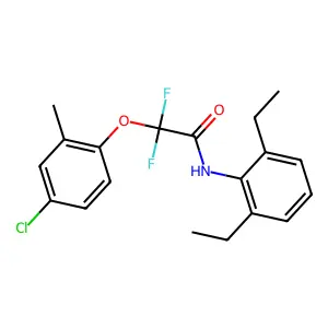 2-(4-chloro-2-methylphenoxy)-N-(2,6-diethylphenyl)-2,2-difluoroacetamide structure