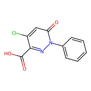 4-Chloro-6-oxo-1-phenyl-1,6-dihydropyridazine-3-carboxylic acid structure