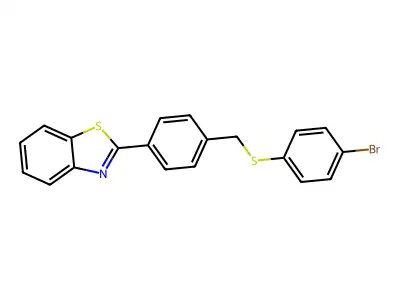 2-(4-{[(4-Bromophenyl)sulfanyl]methyl}phenyl)-1,3-benzothiazole structure