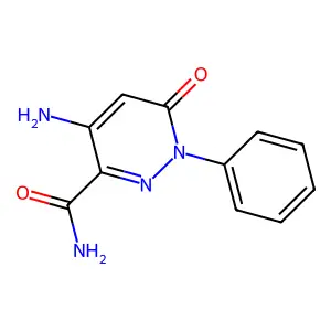 4-Amino-6-oxo-1-phenyl-1,6-dihydro-3-pyridazinecarboxamide structure