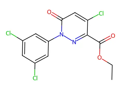 Ethyl 4-chloro-1-(3,5-dichlorophenyl)-6-oxo-1,6-dihydro-3-pyridazinecarboxylate structure