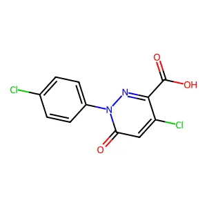 4-Chloro-1-(4-chlorophenyl)-6-oxo-1,6-dihydro-3-pyridazinecarboxylic acid structure