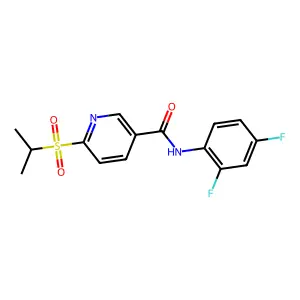 N-(2,4-difluorophenyl)-6-(isopropylsulfonyl)nicotinamide structure