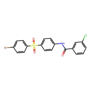 N-{4-[(4-bromophenyl)sulfonyl]phenyl}-3-chlorobenzenecarboxamide structure