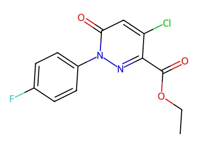Ethyl 4-chloro-1-(4-fluorophenyl)-6-oxo-1,6-dihydro-3-pyridazinecarboxylate structure