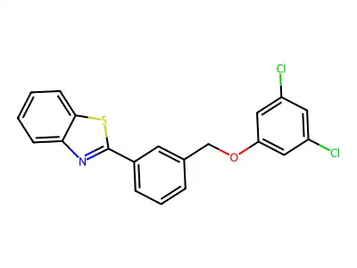 2-{3-[(3,5-Dichlorophenoxy)methyl]phenyl}-1,3-benzothiazole structure