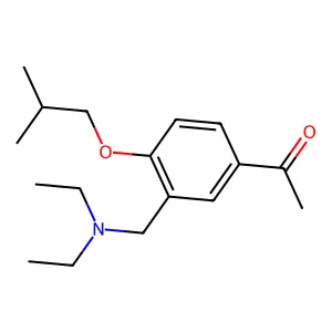 1-[3-(Diethylaminomethyl)-4-(2-methylpropoxy)phenyl]ethanone structure