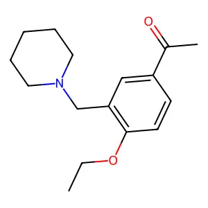 1-[4-Ethoxy-3-(piperidin-1-ylmethyl)phenyl]ethan-1-one structure