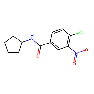 4-chloro-N-cyclopentyl-3-nitrobenzamide structure
