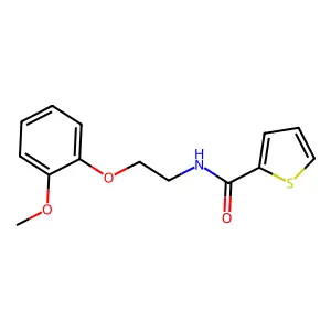N-[2-(2-methoxyphenoxy)ethyl]thiophene-2-carboxamide structure