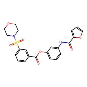 [3-(Furan-2-carbonylamino)phenyl] 3-morpholin-4-ylsulfonylbenzoate structure