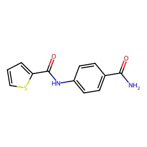 N-(4-carbamoylphenyl)thiophene-2-carboxamide structure