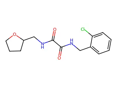 N1-(2-chlorobenzyl)-N2-((tetrahydrofuran-2-yl)methyl)oxalamide structure