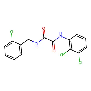 N-[(2-chlorophenyl)methyl]-N'-(2,3-dichlorophenyl)oxamide structure