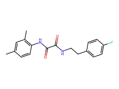 N-(2,4-dimethylphenyl)-N'-[2-(4-fluorophenyl)ethyl]ethanediamide structure