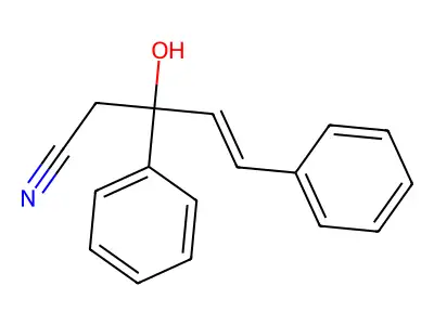 3-Hydroxy-3,5-diphenylpent-4-enenitrile structure