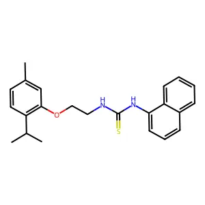 1-[2-(5-Methyl-2-propan-2-ylphenoxy)ethyl]-3-naphthalen-1-ylthiourea structure