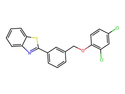 2-{3-[(2,4-Dichlorophenoxy)methyl]phenyl}-1,3-benzothiazole structure
