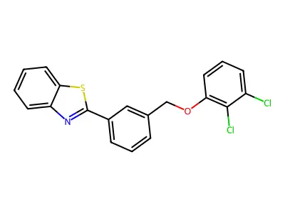 2-{3-[(2,3-Dichlorophenoxy)methyl]phenyl}-1,3-benzothiazole structure