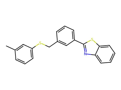 2-(3-{[(3-Methylphenyl)sulfanyl]methyl}phenyl)-1,3-benzothiazole structure