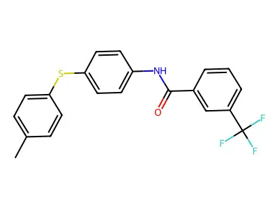 N-{4-[(4-methylphenyl)sulfanyl]phenyl}-3-(trifluoromethyl)benzenecarboxamide structure