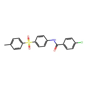 4-chloro-N-{4-[(4-methylphenyl)sulfonyl]phenyl}benzenecarboxamide structure