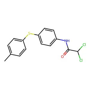 2,2-dichloro-N-{4-[(4-methylphenyl)sulfanyl]phenyl}acetamide structure