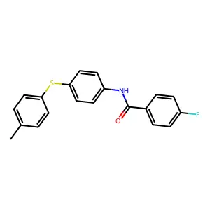 4-fluoro-N-{4-[(4-methylphenyl)sulfanyl]phenyl}benzenecarboxamide structure