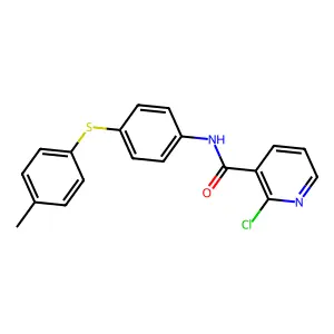 2-chloro-N-{4-[(4-methylphenyl)sulfanyl]phenyl}nicotinamide structure