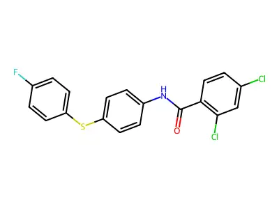 2,4-dichloro-N-{4-[(4-fluorophenyl)sulfanyl]phenyl}benzenecarboxamide structure