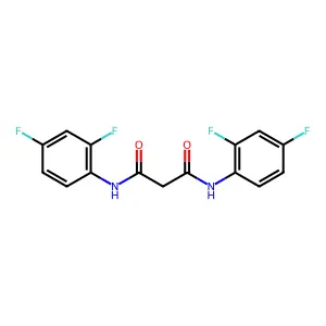 N,N'-bis(2,4-difluorophenyl)propanediamide structure