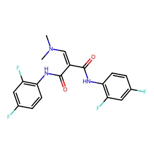 N~1~,N~3~-bis(2,4-difluorophenyl)-2-[(dimethylamino)methylene]malonamide structure