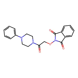 2-[2-oxo-2-(4-phenylpiperazino)ethoxy]-1H-isoindole-1,3(2H)-dione structure