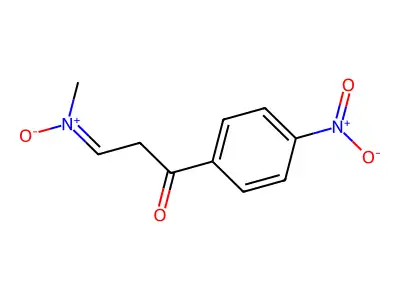 Methyl[3-(4-nitrophenyl)-3-oxopropylidene]ammoniumolate structure