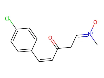 5-(4-chlorophenyl)-N-methyl-3-oxopent-4-en-1-imine oxide structure