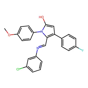 5-[(3-chloroanilino)methylene]-4-(4-fluorophenyl)-1-(4-methoxyphenyl)-1,5-dihydro-2H-pyrrol-2-one structure