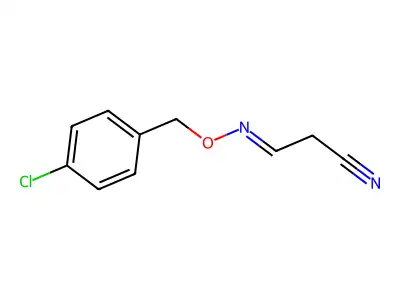 3-{[(4-Chlorophenyl)methoxy]imino}propanenitrile structure