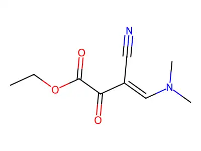 Ethyl 3-cyano-4-(dimethylamino)-2-oxobut-3-enoate structure