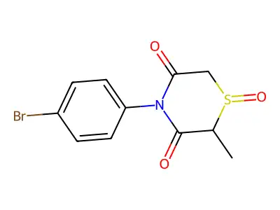 4-(4-Bromophenyl)-2-methyl-1-oxo-1,4-thiazinane-3,5-dione structure