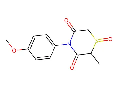 4-(4-Methoxyphenyl)-2-methyl-1-oxo-1,4-thiazinane-3,5-dione structure