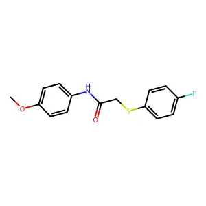 2-[(4-fluorophenyl)sulfanyl]-N-(4-methoxyphenyl)acetamide structure