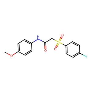 2-[(4-fluorophenyl)sulfonyl]-N-(4-methoxyphenyl)acetamide structure