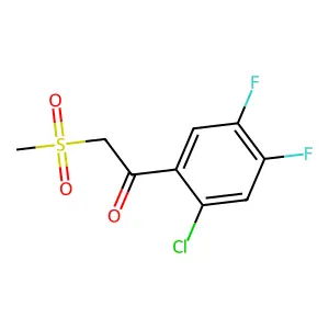 1-(2-Chloro-4,5-difluorophenyl)-2-(methylsulfonyl)-1-ethanone structure