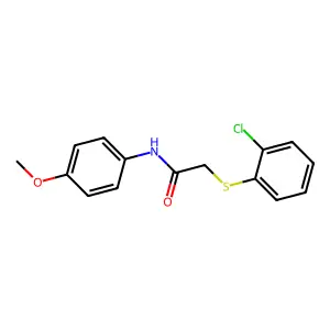 2-[(2-chlorophenyl)sulfanyl]-N-(4-methoxyphenyl)acetamide structure